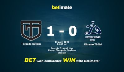 Torpedo Kutaisi vs Dinamo Tbilisi: Pronóstico, cuotas y consejos de apuestas (13/04/2025)