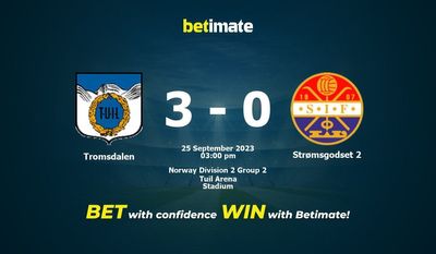Predicción, cuotas y consejos de apuestas Tromsdalen vs Strømsgodset 2 25/09/2023