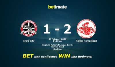 Predicción, cuotas y consejos de apuestas de Truro City vs Hemel Hempstead 24/02/2024