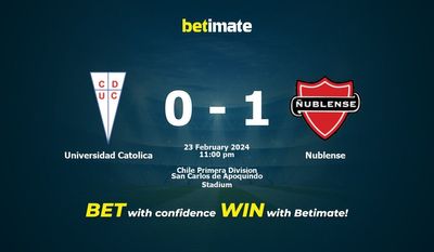 Predicción, probabilidades y consejos de apuestas Universidad Católica vs Nublense 23/02/2024