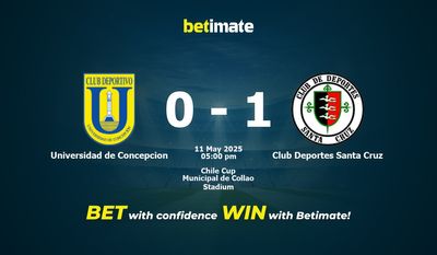 Predicción, cuotas y consejos de apuestas Universidad de Concepción vs Club Deportes Santa Cruz 11/05/2025