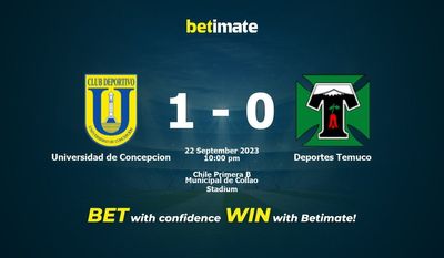 Predicción, cuotas y consejos de apuestas Universidad de Concepción vs Deportes Temuco 22/09/2023