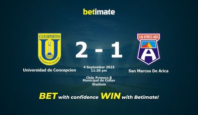 Predicción, cuotas y consejos de apuestas Universidad de Concepción vs San Marcos De Arica 04/09/2023