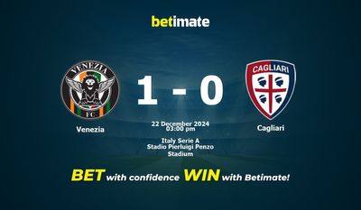Pronóstico, probabilidades y consejos de apuestas para Venezia vs Cagliari 22/12/2024