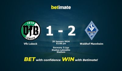 Predicciones, cuotas y consejos de apuestas para Vfb Lubeck vs Waldhof Mannheim 20/01/2024