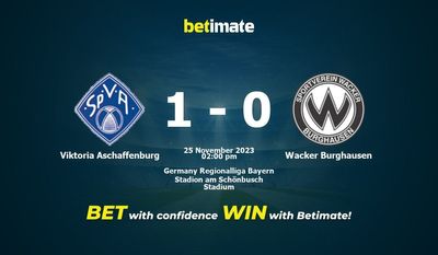 Predicción, cuotas y consejos de apuestas Viktoria Aschaffenburg vs Wacker Burghausen 25/11/2023