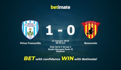 Predicción, cuotas y consejos de apuestas Virtus Francavilla vs Benevento 13/01/2024