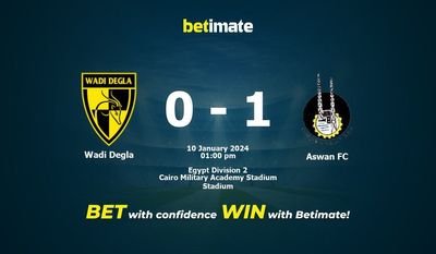 Predicciones, cuotas y consejos de apuestas de Wadi Degla vs Aswan FC 10/01/2024