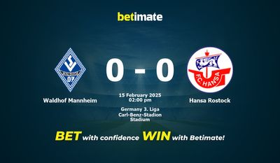 Pronóstico, probabilidades y consejos de apuestas para el partido Waldhof Mannheim vs Hansa Rostock 15/02/2025