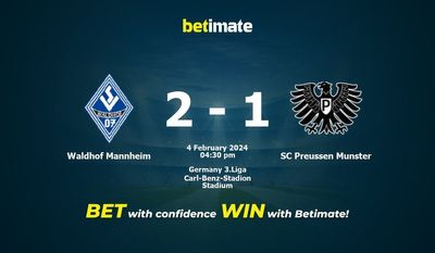 Predicciones, cuotas y consejos de apuestas de Waldhof Mannheim vs SC Preussen Munster 04/02/2024