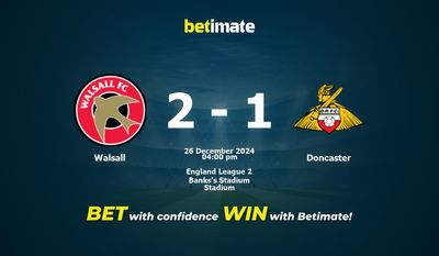 Pronóstico, probabilidades y consejos de apuestas para el partido Walsall vs Doncaster 26/12/2024