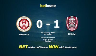 Predicción, cuotas y consejos de apuestas Wehen SV vs CFR Cluj 10/01/2025