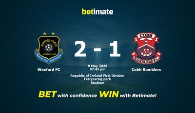 Pronóstico, cuotas y consejos de apuestas para el Wexford FC vs. Cobh Ramblers (09/05/2025)