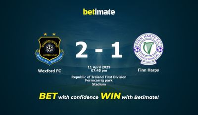 Pronóstico, cuotas y consejos de apuestas para el Wexford FC vs. Finn Harps (11/04/2025)