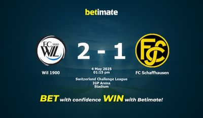 Predicción, cuotas y pronósticos de apuestas para el Wil 1900 vs. FC Schaffhausen (05/04/2025)