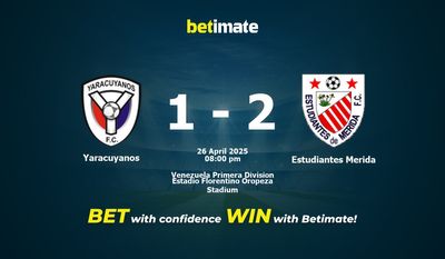 Predicción, cuotas y consejos de apuestas Yaracuyanos vs Estudiantes Mérida 26/04/2025