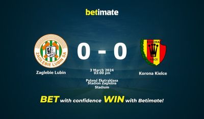 Predicción, cuotas y consejos de apuestas Zaglebie Lubin vs Korona Kielce 03/03/2024