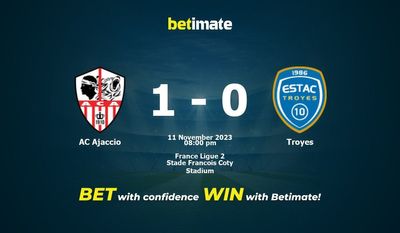 AC Ajaccio vs Troyes -ennuste, kertoimet ja vedonlyöntivinkit 11.11.2023