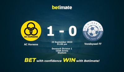 AC Horsens vs Vendsyssel FF -ennustus, kertoimet ja vedonlyöntivinkit 23.09.2023