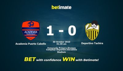 Academia Puerto Cabello vs Deportivo Tachira ennustaminen, kertoimet ja vedonlyöntivinkit 29.10.2023
