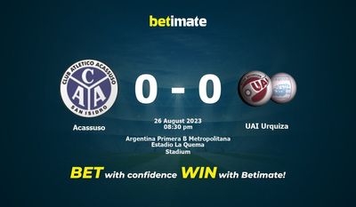 Acassuso vs UAI Urquiza -ennuste, kertoimet ja vedonlyöntivinkit 26.8.2023