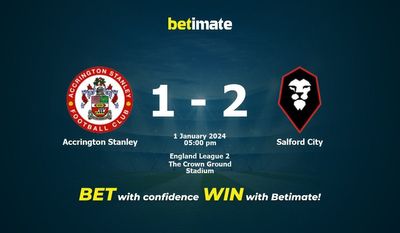 Accrington Stanley vs Salford City -ennuste, kertoimet ja vedonlyöntivinkit 1.1.2024