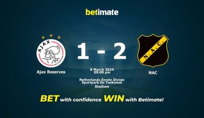 Ajax Reserves vs NAC Prediction, kertoimet ja vedonlyöntivinkit 8.3.2024