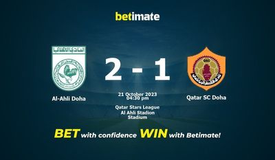 Al-Ahli Doha vs Qatar SC Doha Ennuste, kertoimet ja vedonlyöntivinkit 21.10.2023