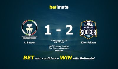 Al Bataeh vs Khor Fakkan -ennustus, kertoimet ja vedonlyöntivinkit 6.10.2023