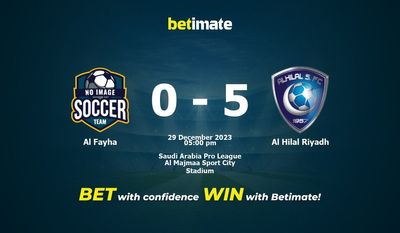 Al Fayha vs Al Hilal Riyadh -ennustus, kertoimet ja vedonlyöntivinkit 29.12.2023