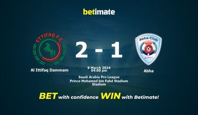 Al Ittifaq Dammam vs Abha ennustaminen, kertoimet ja vedonlyöntivinkit 9.3.2024