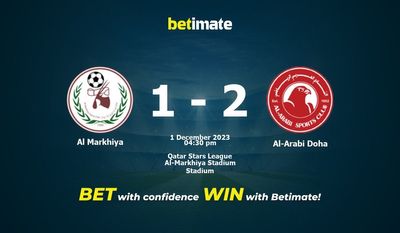 Al Markhiya vs Al-Arabi Doha -ennuste, kertoimet ja vedonlyöntivinkit 12.1.2023