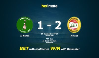 Al-Nahda vs Al Ahed Ennuste, kertoimet ja vedonlyöntivinkit 18.09.2023