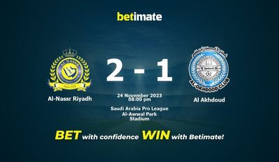 Al-Nassr Riyadh vs Al Akhdoud -ennusteet, kertoimet ja vedonlyöntivinkit 24.11.2023