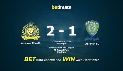 Al-Nassr Riyadh vs Al Fateh SC Ennuste, kertoimet ja vedonlyöntivinkit 17.02.2024