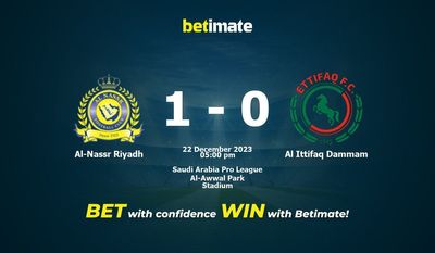 Al-Nassr Riyadh vs Al Ittifaq Dammam -ennustus, kertoimet ja vedonlyöntivinkit 22.12.2023
