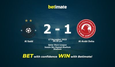 Al Sadd vs Al-Arabi Dohan ennuste, kertoimet & Vedonlyöntivinkit 17.12.2023
