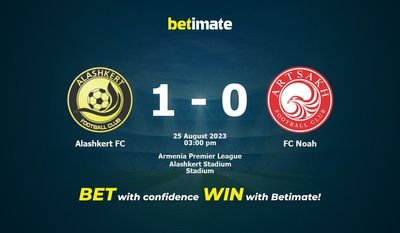 Alashkert FC vs FC Noah ennustus, kertoimet ja vedonlyöntivinkit 25.8.2023