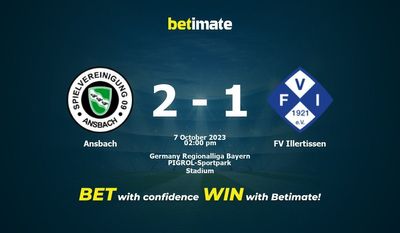 Ansbach vs FV Illertissen -ennuste, kertoimet ja vedonlyöntivinkit 7.10.2023