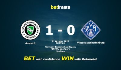 Ansbach vs Viktoria Aschaffenburg Ennuste, kertoimet ja vedonlyöntivinkit 21.10.2023