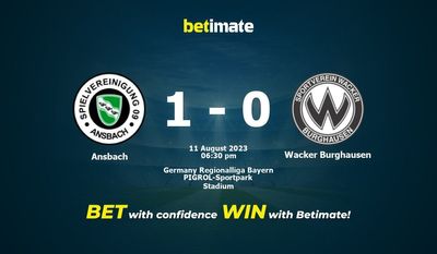 Ansbach vs Wacker Burghausen -ennustus, kertoimet ja vedonlyöntivinkit 11.8.2023