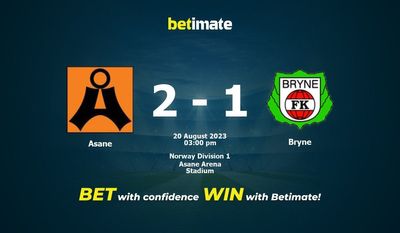 Asane vs Bryne ennustaminen, kertoimet ja vedonlyöntivinkit 20.8.2023