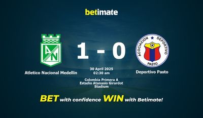 Atletico Nacional Medellin vs Deportivo Pasto -ennusteet, kertoimet ja vedonlyöntivinkit 30.4.2025