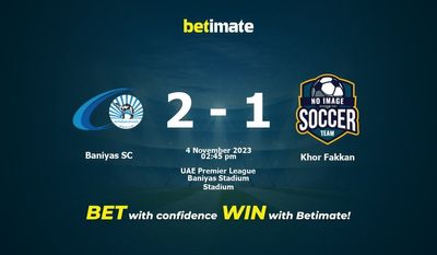 Baniyas SC vs Khor Fakkan Ennuste, kertoimet ja vedonlyöntivinkit 4.11.2023