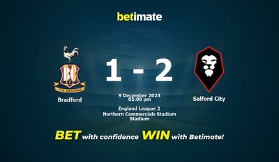 Bradford vs Salford City -ennuste, kertoimet ja vedonlyöntivinkit 9.12.2023