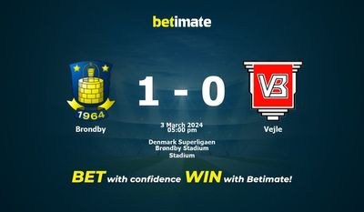 Brondby vs Vejle ennustaminen, kertoimet ja vedonlyöntivinkit 3.3.2024