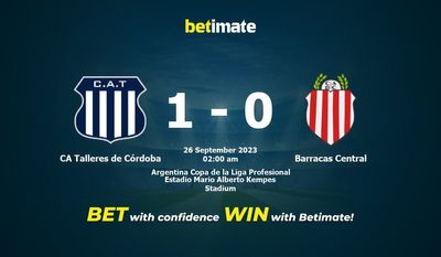 CA Talleres de Córdoba vs Barracas Central -ennuste, kertoimet ja vedonlyöntivinkit 26.9.2023