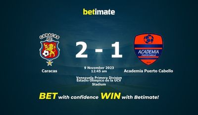 Caracas vs Academia Puerto Cabello -ennusteet, kertoimet ja vedonlyöntivinkit 8.11.2023