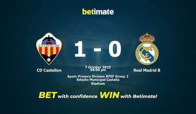 CD Castellon vs Real Madrid B -ennuste, kertoimet ja vedonlyöntivinkit 7.10.2023