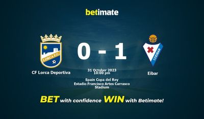 CF Lorca Deportiva vs Eibar-ennustus, kertoimet ja vedonlyöntivinkit 31.10.2023